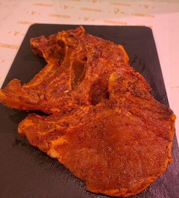 Côte de porc marinée