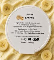 Sorbet plein fruit banane