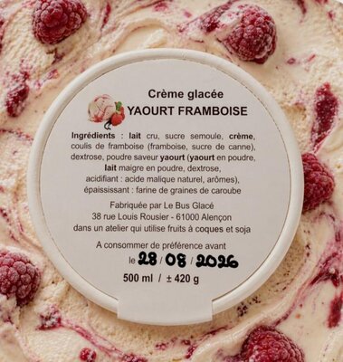 Créme glacée yahourt framboise