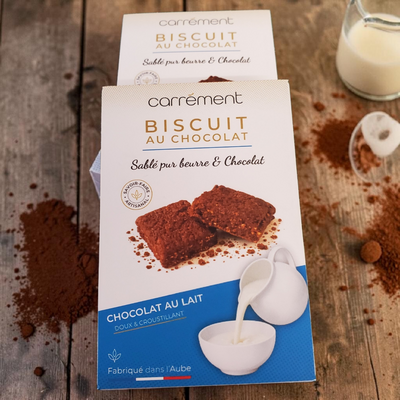 Biscuit au chocolat au lait en tablette