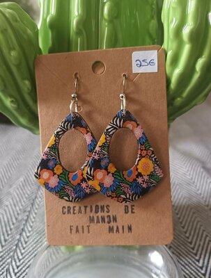 Boucles bois et papier milfiori
