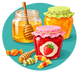 Confitures, miel, confiseries