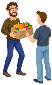 Distribution d'un panier